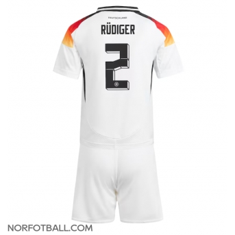 Billige Fotballdrakt Tyskland Antonio Rudiger #2 Replika Hjemmedraktsett Barn EM 2024 Kortermet (med bukser)